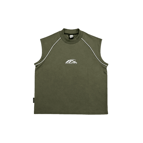 SLEEVELESS RANGLAN - MILITAR GREEN